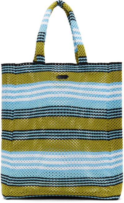 Shop Lanvin Multicolor Borsa Shopping Crochet Tote In S1 Multicolour
