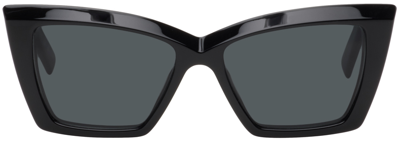 Shop Saint Laurent ブラック Sl 657 サングラス In Black-black-black