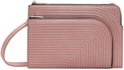 Shop Rick Owens Pink Sugar Calf Leather Club Pouch In 63 Dusty Pink