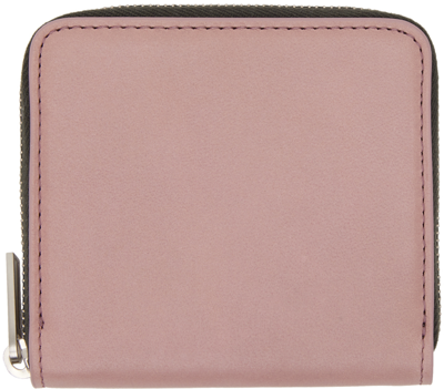 Shop Rick Owens Pink Zipped Wallet In 63 Dusty Pink