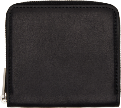 Shop Rick Owens Black Zipped Wallet In 09 Black