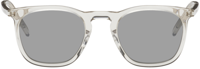 Shop Saint Laurent Beige Sl 623 Sunglasses In Beige-beige-silver