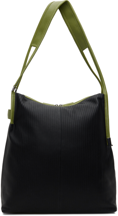 Shop At.kollektive Black & Green Kiko Kostadinov Edition Inayat Carryall Bag In Black/turtle Green