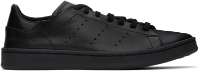 Shop Y-3 Black Stan Smith Sneakers In Black/black/black