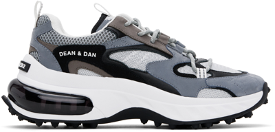 Shop Dsquared2 Gray & Blue Bubble Sneakers In M2879 Denim+gray