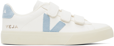 Shop Veja White Recife Chromefree Leather Sneakers In Extra White/steel