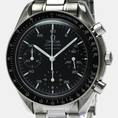 OMEGA Pre-owned Black Stainless Steel Speedmaster 3510.50 Automatic Men's Wristwatch 39 Mm