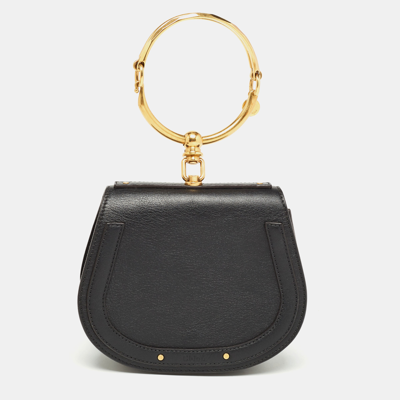 Pre-owned Chloé Black Leather Small Nile Bracelet Bag