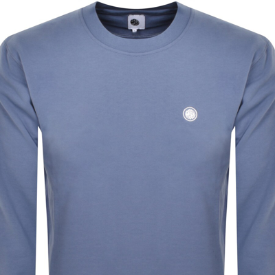 Shop Pretty Green Cascade Logo Sweatshirt Blue