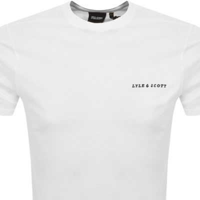 Shop Lyle & Scott Lyle And Scott Embroidered T Shirt White