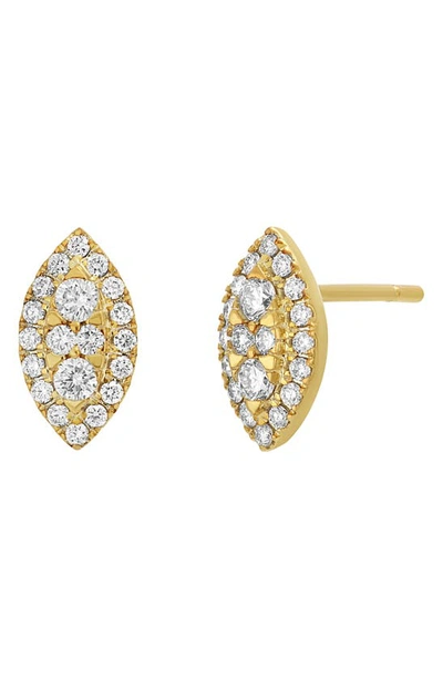 Shop Bony Levy 18k Gold Mika Diamond Marquis Stud Earrings In 18k Yellow Gold