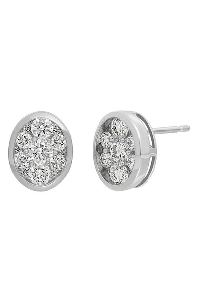 Shop Bony Levy Mika Diamond Stud Earrings In 18k White Gold