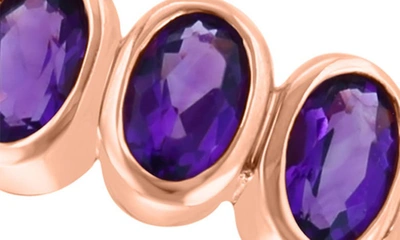 Shop Effy 14k Rose Gold Amethyst Eternity Ring In Purple
