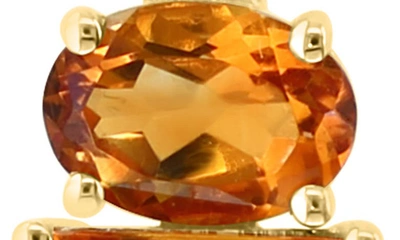Shop Effy 14k Gold Diamond & Citrine Drop Earrings In Orange