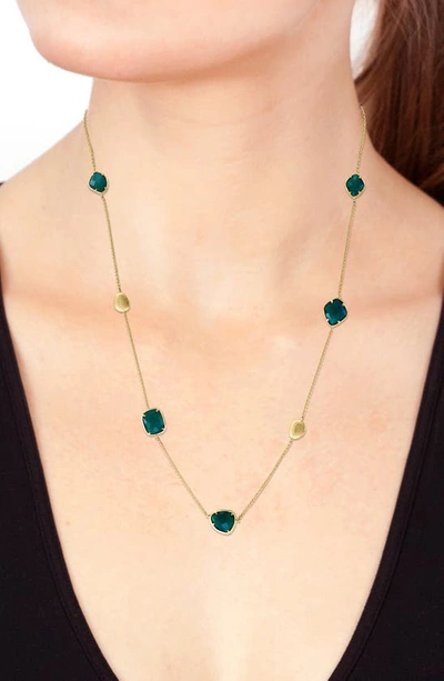 Shop Effy 14k Yellow Gold Green Onyx Station Chain Necklace