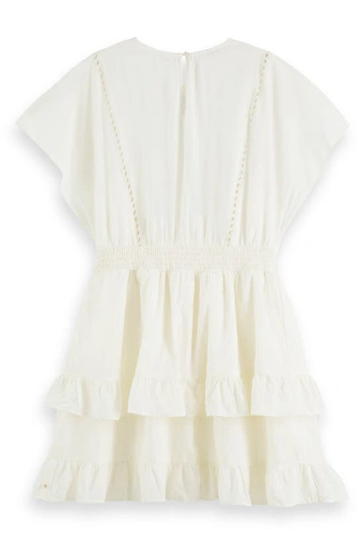 Shop Scotch & Soda Broderie Anglaise Cotton Dress In Soft Ice