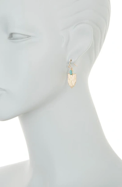 Shop Melrose And Market Stone Accent Ridged Earrings In Goldtone Plate