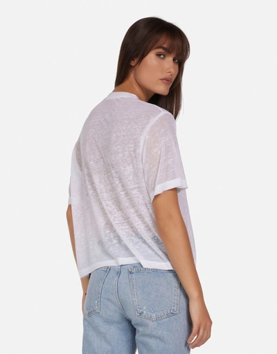 Lauren Moshi Linnea Love Star In White Burnout