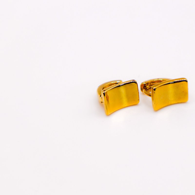 Shop Le Réussi Golden Lock Rectangle Earrings