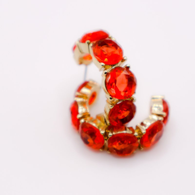 Shop Le Réussi Crimson Elegance Earrings In Red