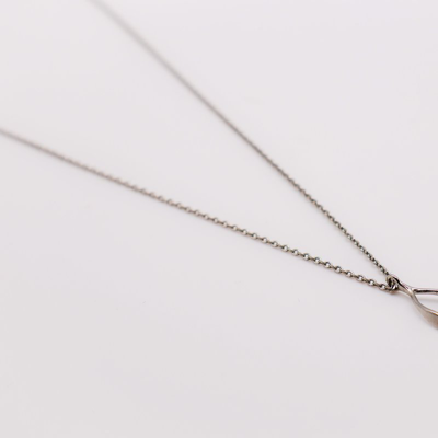 Shop Le Réussi Wishful Silver Necklace In Grey