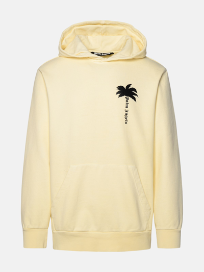 Shop Palm Angels Ivory Cotton Sweatshirt