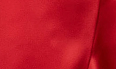Shop Topshop Ruffle Wrap Satin Midi Dress In Dark Red