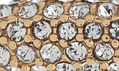 Shop Dkny Pavé Crystal Teardrop Threader Earrings In Gold/ Crystal