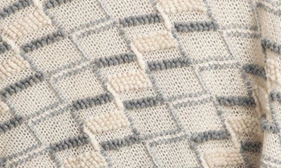 Saachi Chevron Tassel Poncho In Ivory