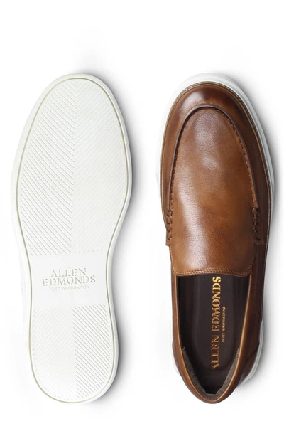 Shop Allen Edmonds Burke Slip-on Sneaker In Tan Leather