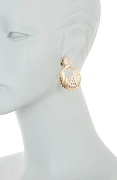 Shop Melrose And Market Texture Drop Earrings In Gold