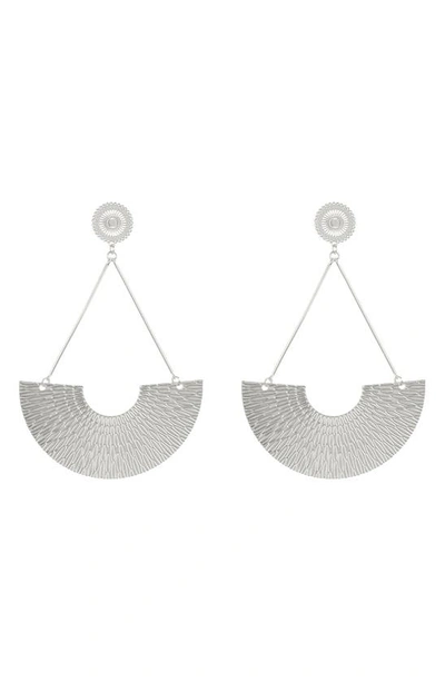 Shop Melrose And Market Crescent Drop Earrings In Rhodium