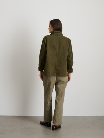 Shop Alex Mill Britt Work Jacket In Recycled Denim In Military Olive