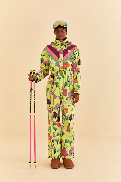 Farm Rio Lime Green New Mushroom Ski Jumpsuit
