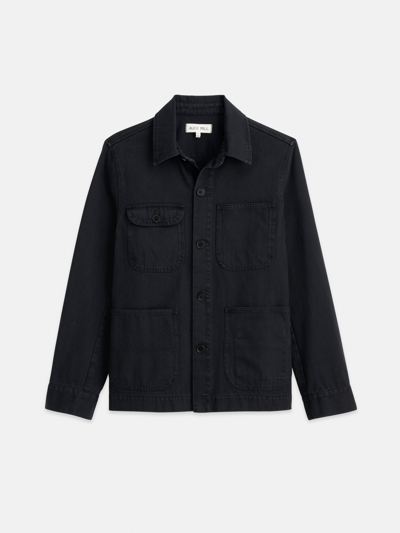 Shop Alex Mill Garment Dyed Work Jacket In Recycled Denim In Washed Black