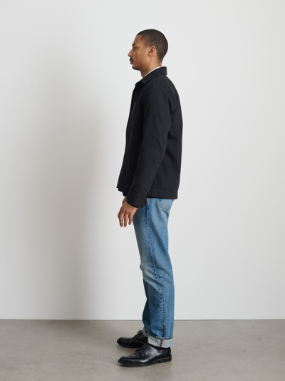 Shop Alex Mill Garment Dyed Work Jacket In Recycled Denim In Washed Black