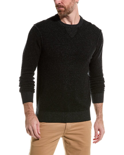 Shop Raffi Wool & Cashmere-blend Crewneck Sweater In Black
