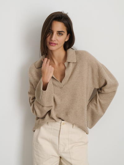 Shop Alex Mill Isa Pullover In Cashmere In Stone