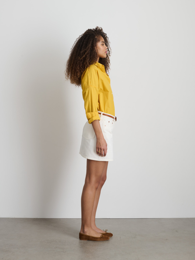 Shop Alex Mill Jo Shirt In Cotton Poplin In Amalfi Yellow