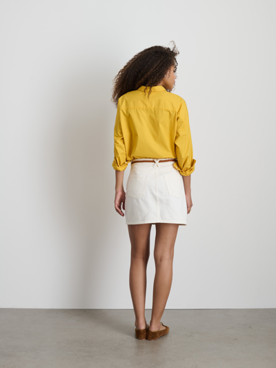 Shop Alex Mill Jo Shirt In Cotton Poplin In Amalfi Yellow