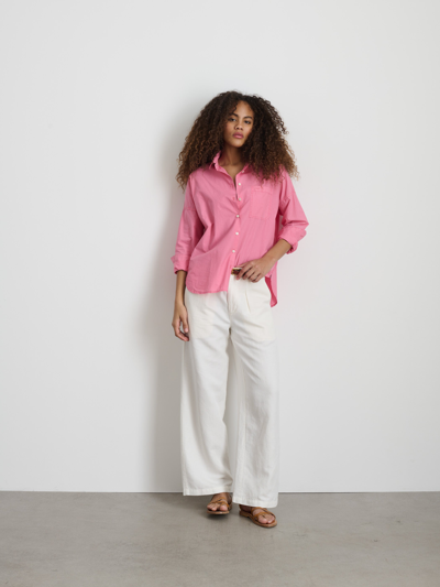 Shop Alex Mill Jo Shirt In Cotton Poplin In Peony