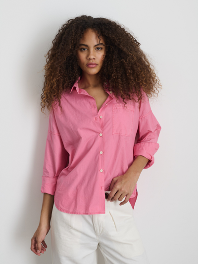 Shop Alex Mill Jo Shirt In Cotton Poplin In Peony