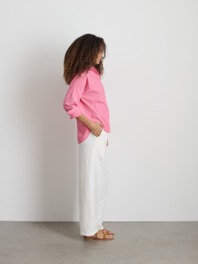 Shop Alex Mill Jo Shirt In Cotton Poplin In Peony