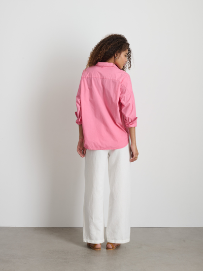 Shop Alex Mill Jo Shirt In Cotton Poplin In Peony