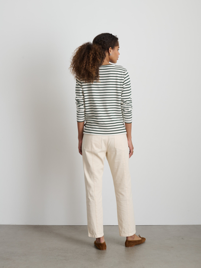 Shop Alex Mill Lakeside Striped Tee In Natural/pine Grove
