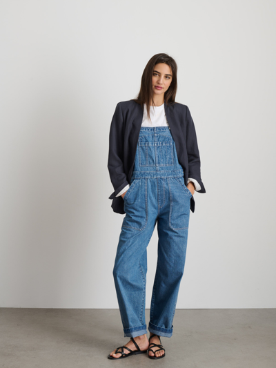 Shop Alex Mill Lili Overall In Denim In Paris Medium Wash