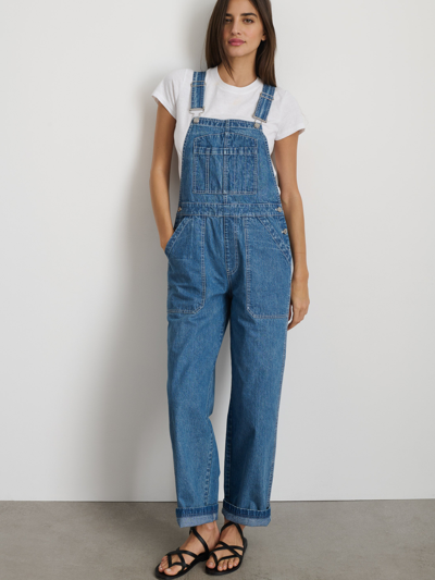 Shop Alex Mill Lili Overall In Denim In Paris Medium Wash