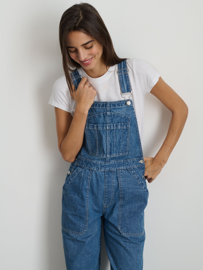 Shop Alex Mill Lili Overall In Denim In Paris Medium Wash