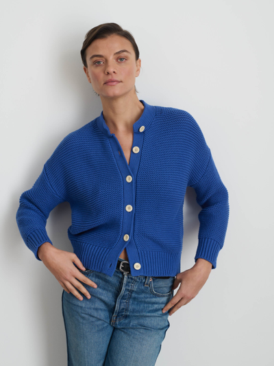 Shop Alex Mill Nico Cardigan In Cotton In Cosmic Blue