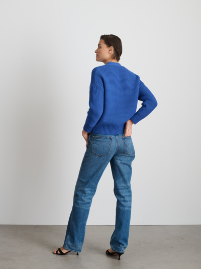 Shop Alex Mill Nico Cardigan In Cotton In Cosmic Blue